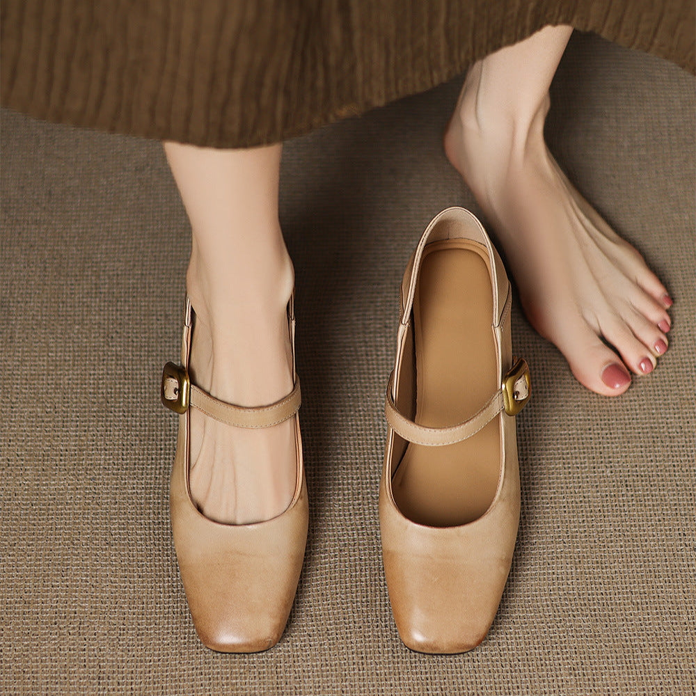 Genuine Leather Kelly Heels