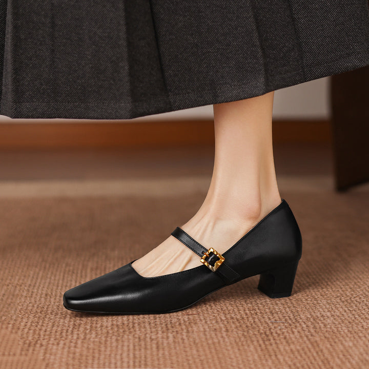 Authentic Leather Heels Aira