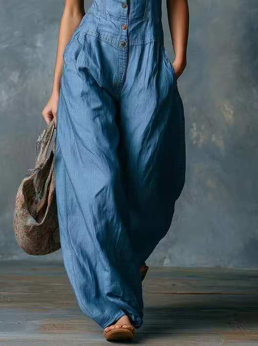 Daisy | Denim Effect Dungarees