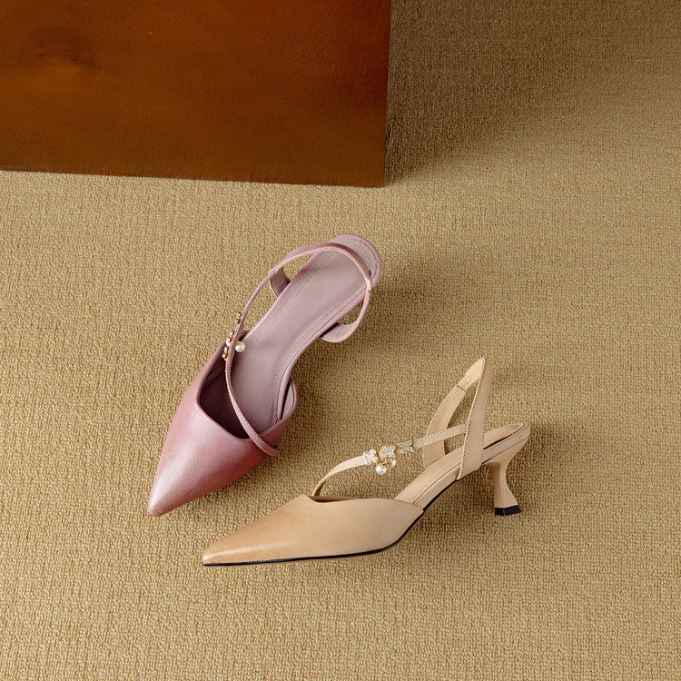 Genuine Leather Dahlia Heels