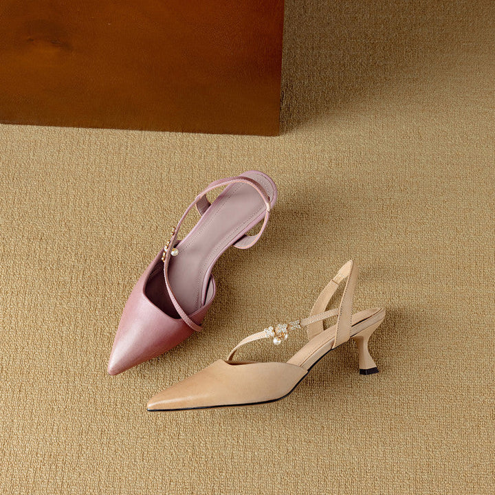 Genuine Leather Dahlia Heels