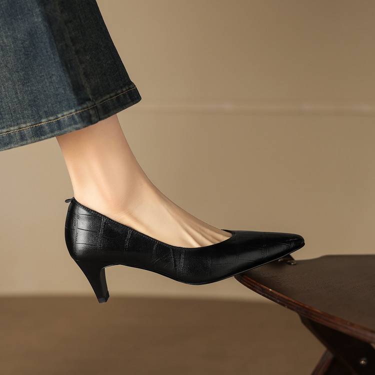 New Authentic Leather Heels