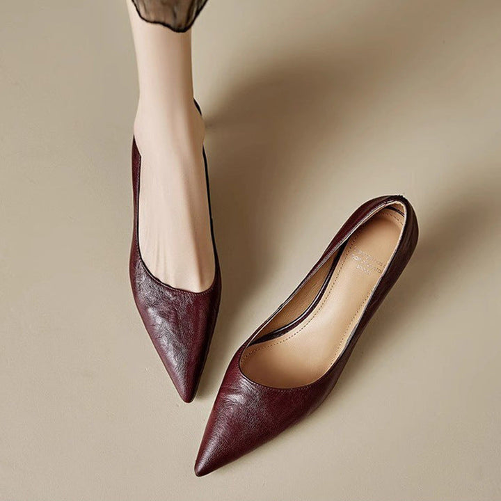 Authentic Leather Court Shoes Elar