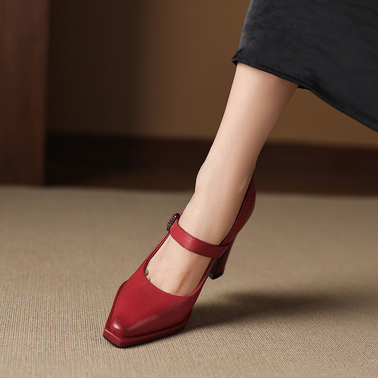 Claya Genuine Leather Heels