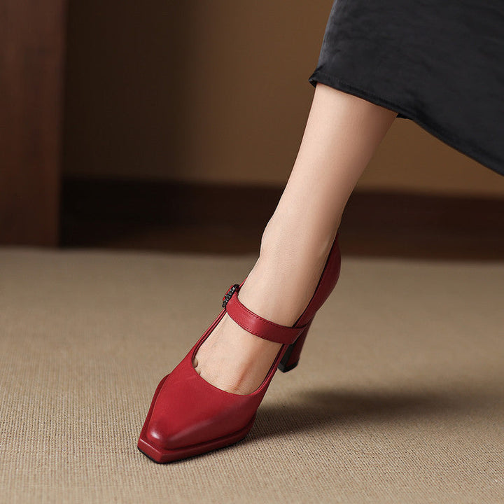 Claya Genuine Leather Heels