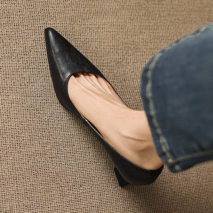 Genuine Leather Court Shoes Kregia