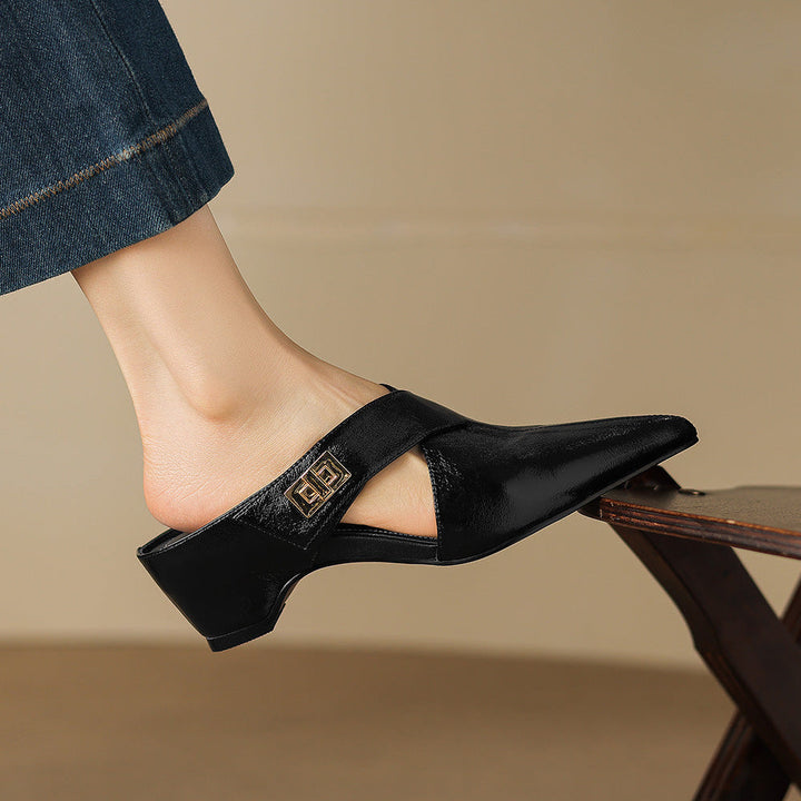 Eyla Genuine Leather Mules