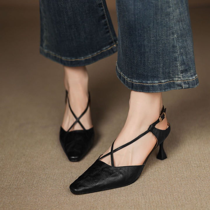Authentic Leather Heels Velta