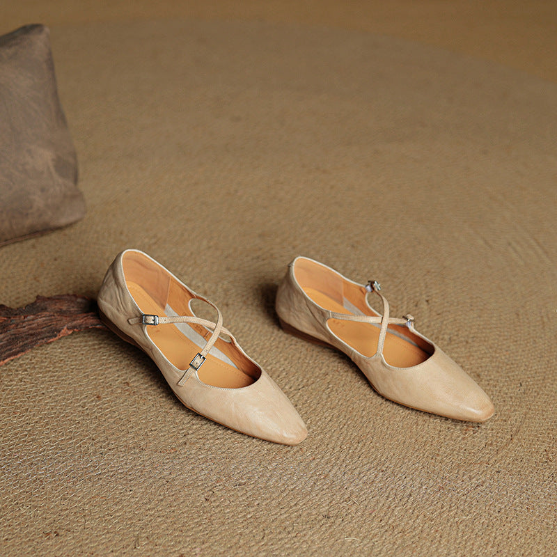 Eclan Genuine Leather Flats