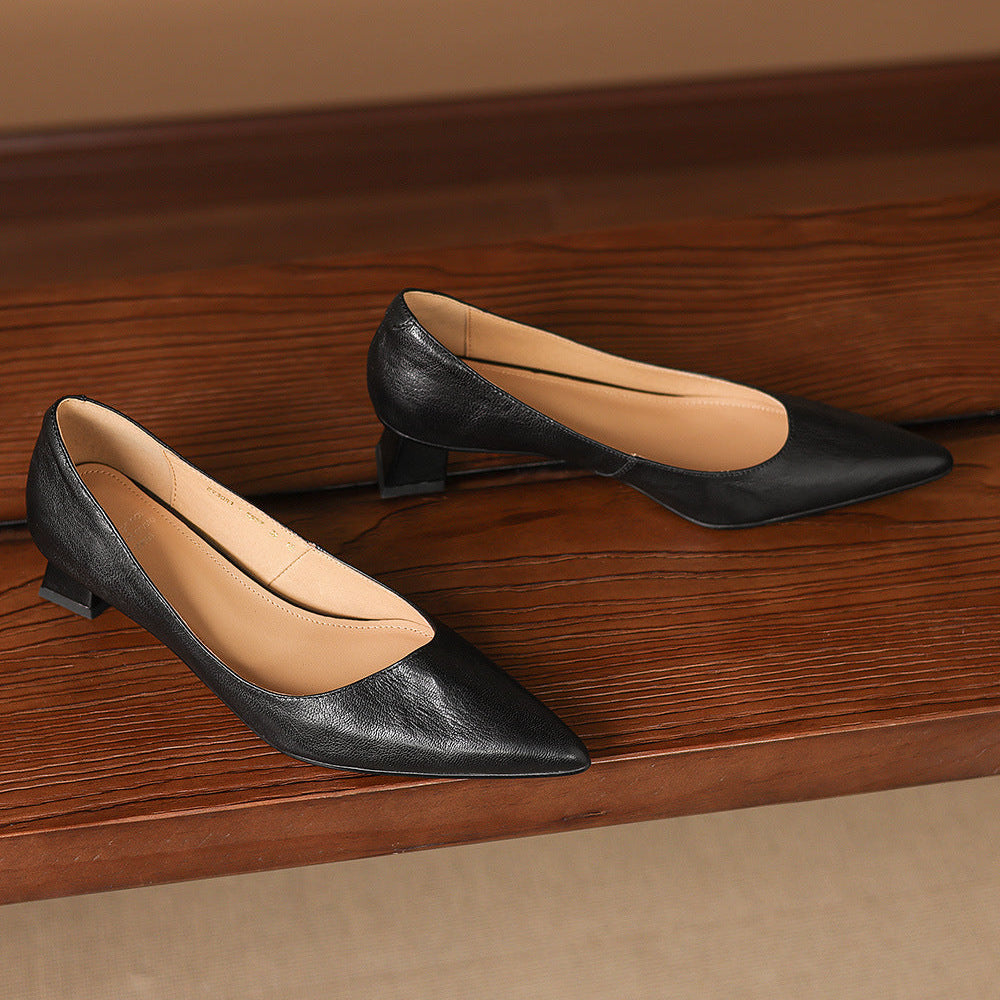 Genuine Leather Court Shoes Kregia