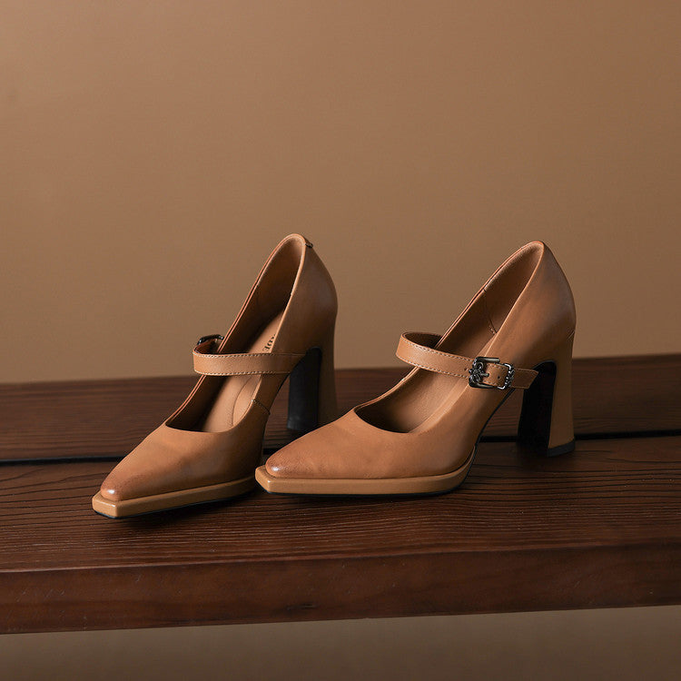 Claya Authentic Leather Heels