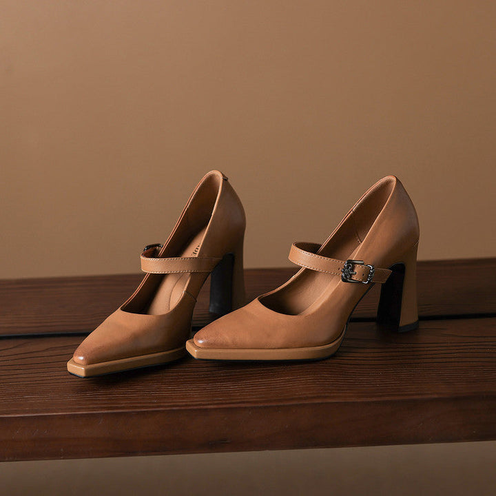 Claya Authentic Leather Heels