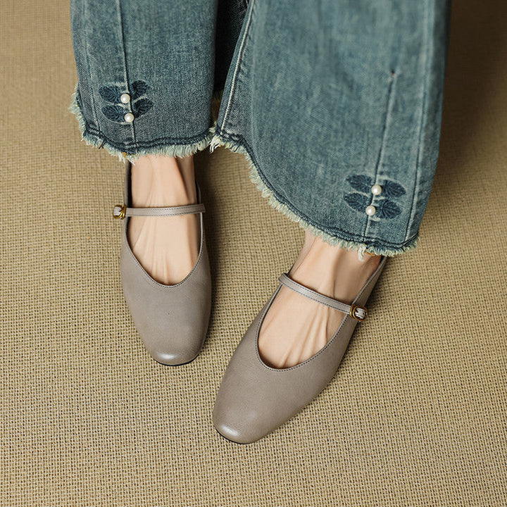 Lora Genuine Leather Mules