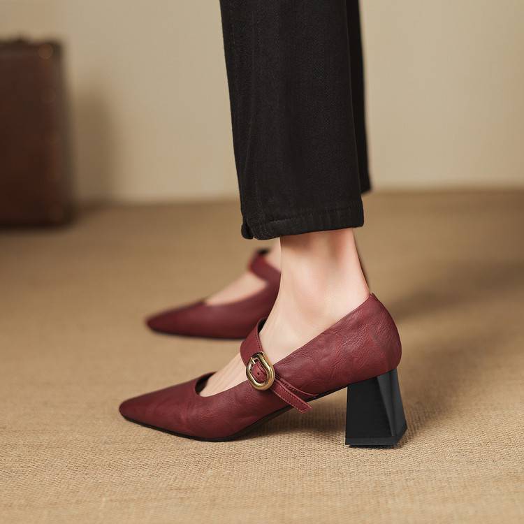 Azra Authentic Leather Heels