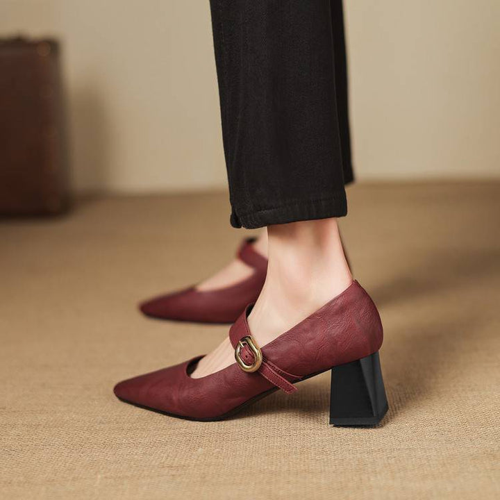 Azra Authentic Leather Heels