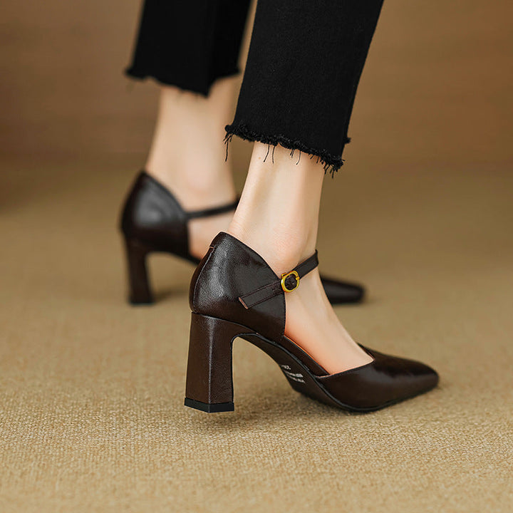 Genuine Leather Heels Amaris