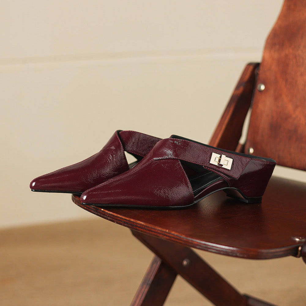 Eyla Genuine Leather Mules