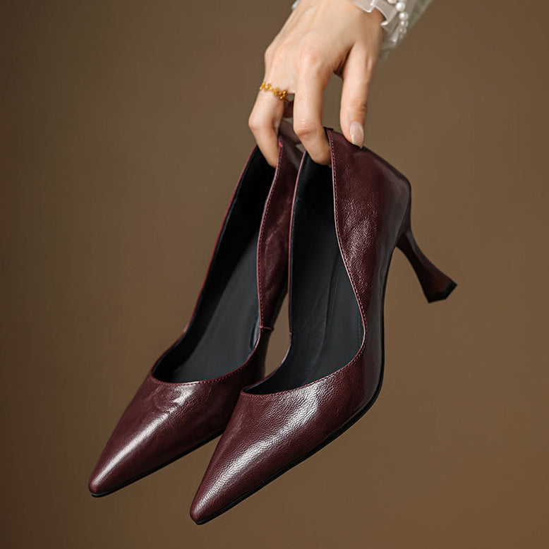Authentic Leather Heels Viora