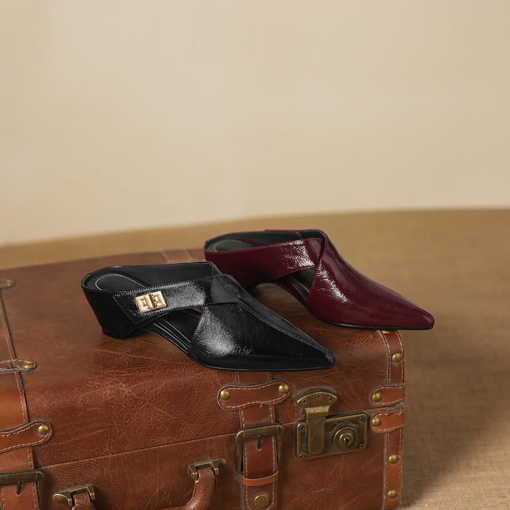 Eyla Authentic Leather Mules