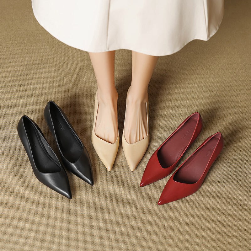 Authentic Leather Heels Noira