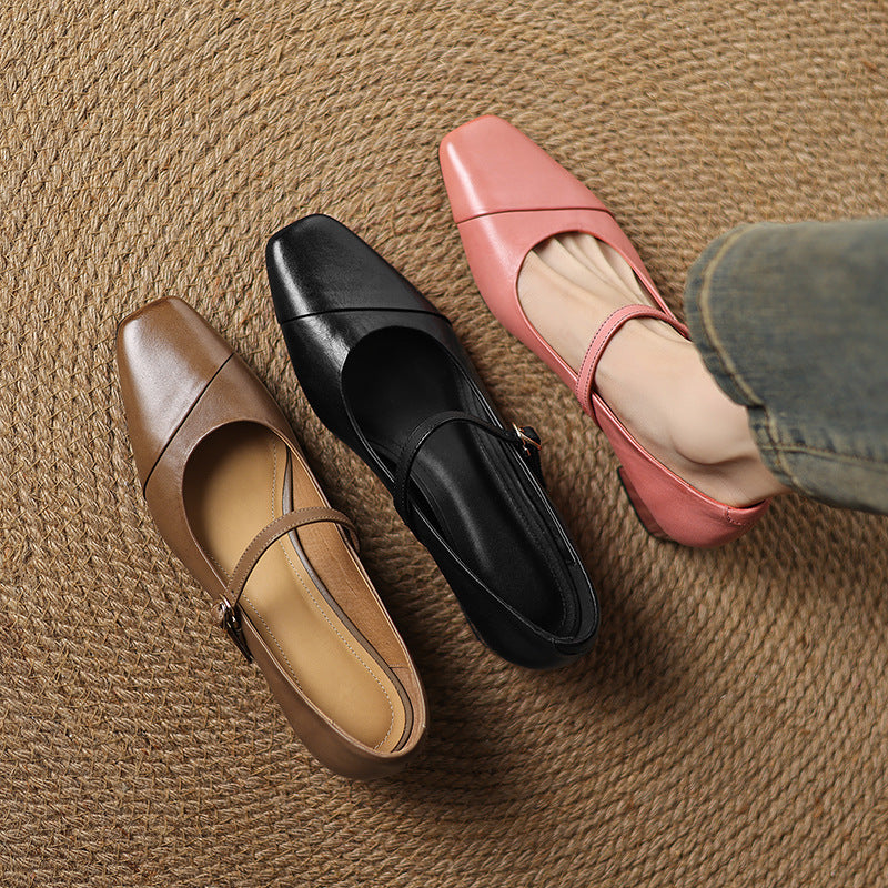 Clarette Authentic Leather Heels