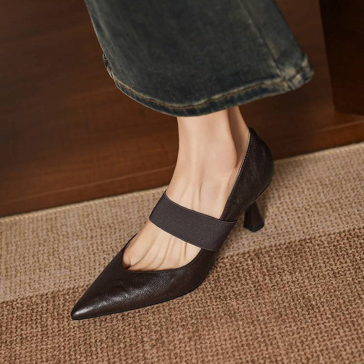 Authentic Leather Heels Cyra