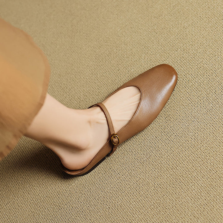 Lora Genuine Leather Mules