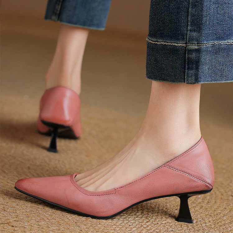 Liora Authentic Leather Heels