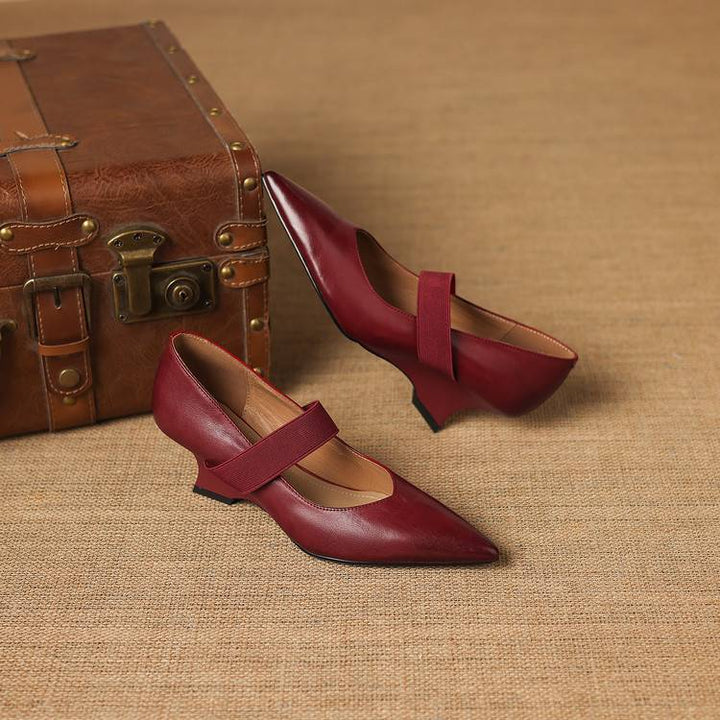 Authentic Leather Heels Tiera