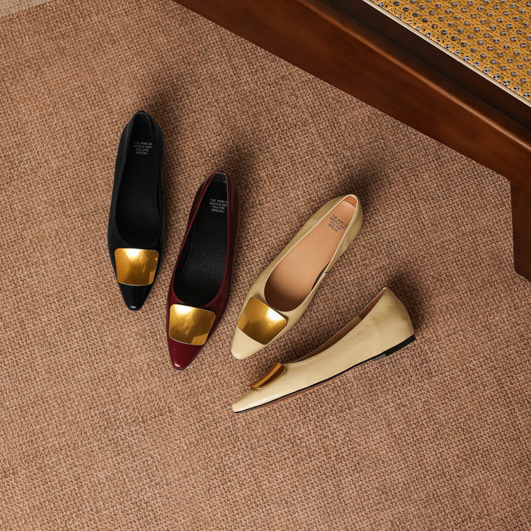 Relia Genuine Leather Flats