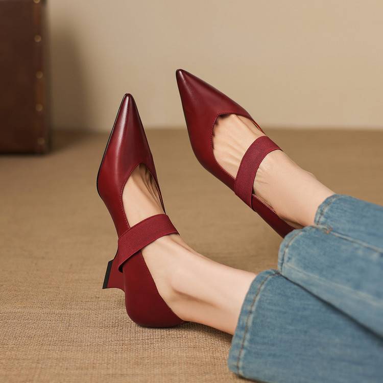Authentic Leather Heels Tiera