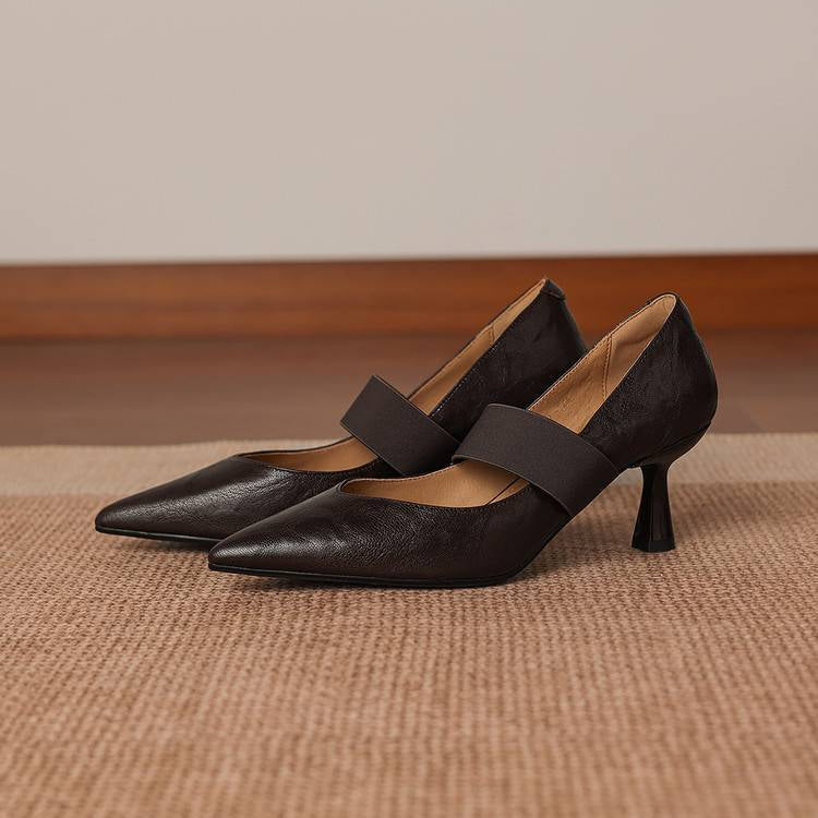 Authentic Leather Heels Cyra