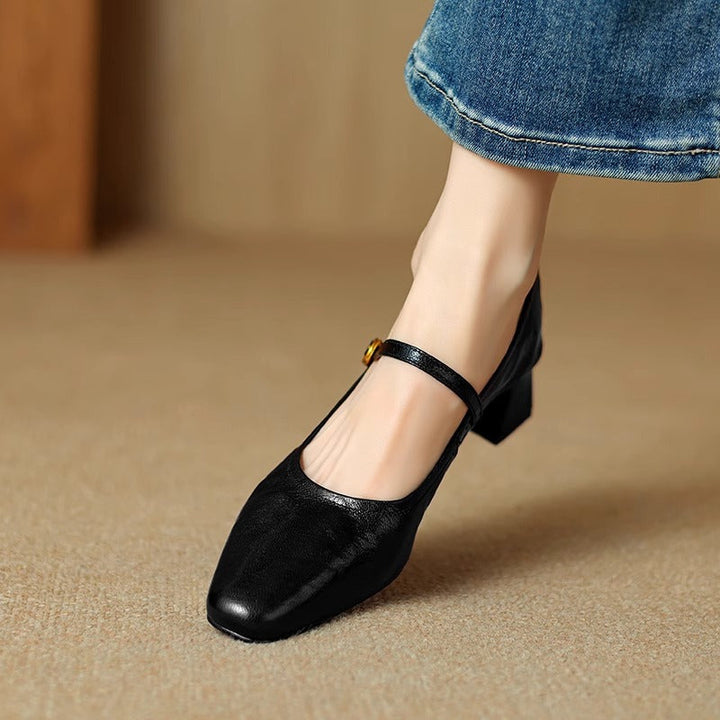 Authentic Leather Heels Remina
