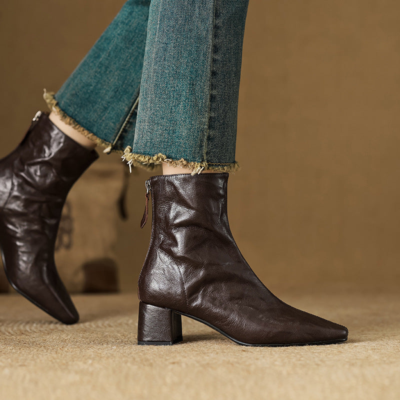 Authentic Leather Estel Ankle Boots