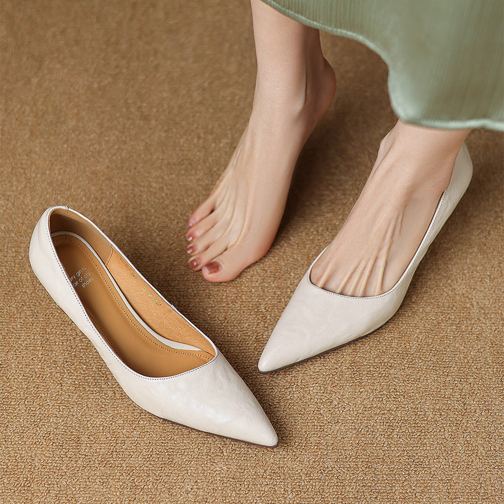 Elora Authentic Leather Heels
