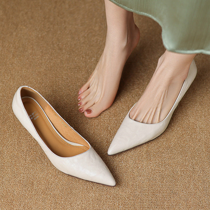 Elora Authentic Leather Heels