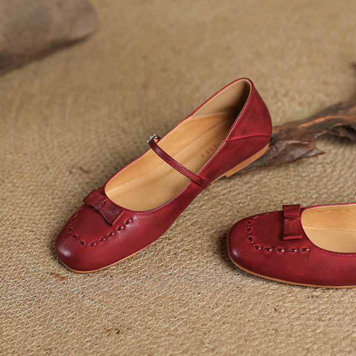 Leva Genuine Leather Flats