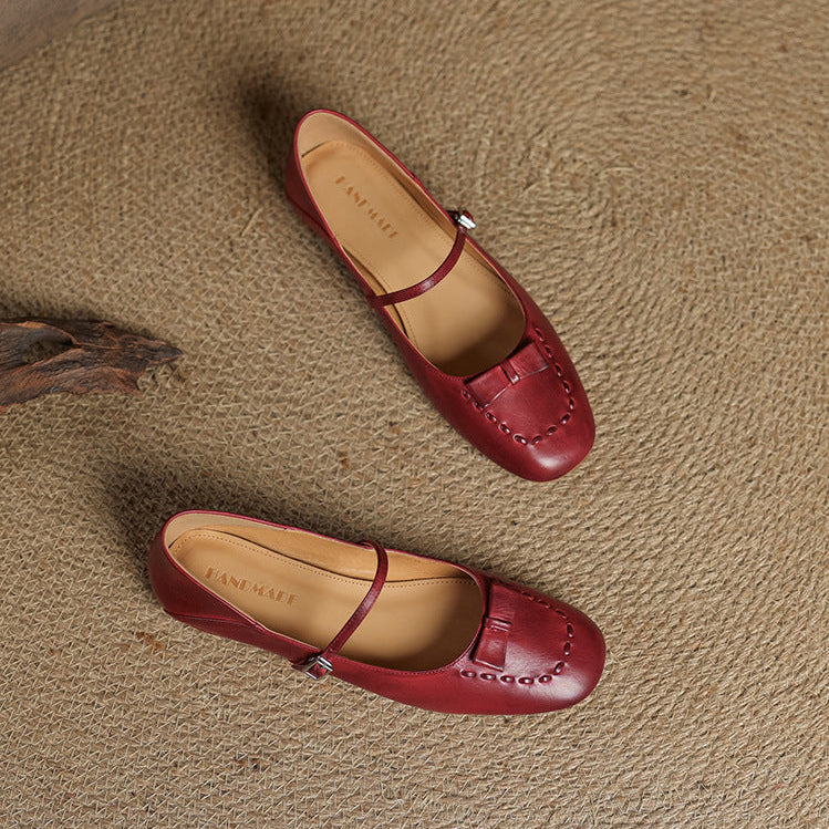 Leva Genuine Leather Flats