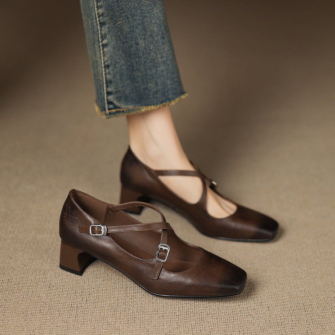 Authentic Leather Heels Ciora