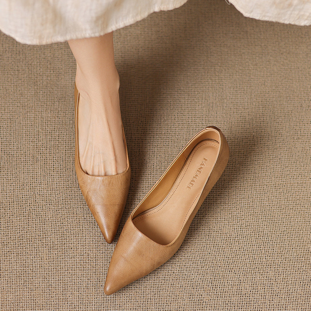 Authentic Leather Heels Revia