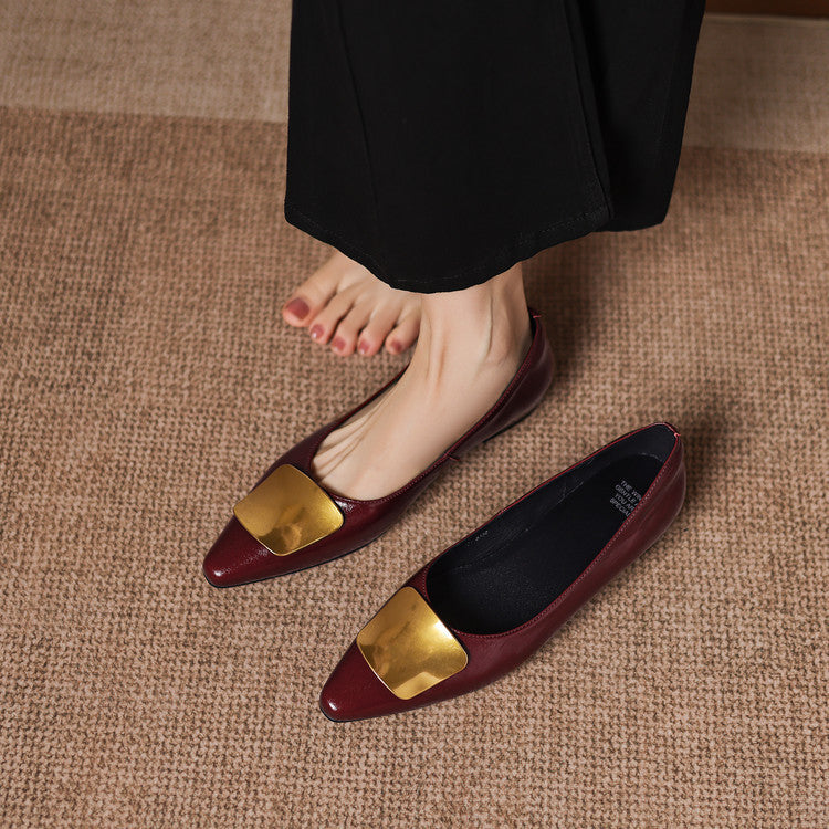 Relia Genuine Leather Flats