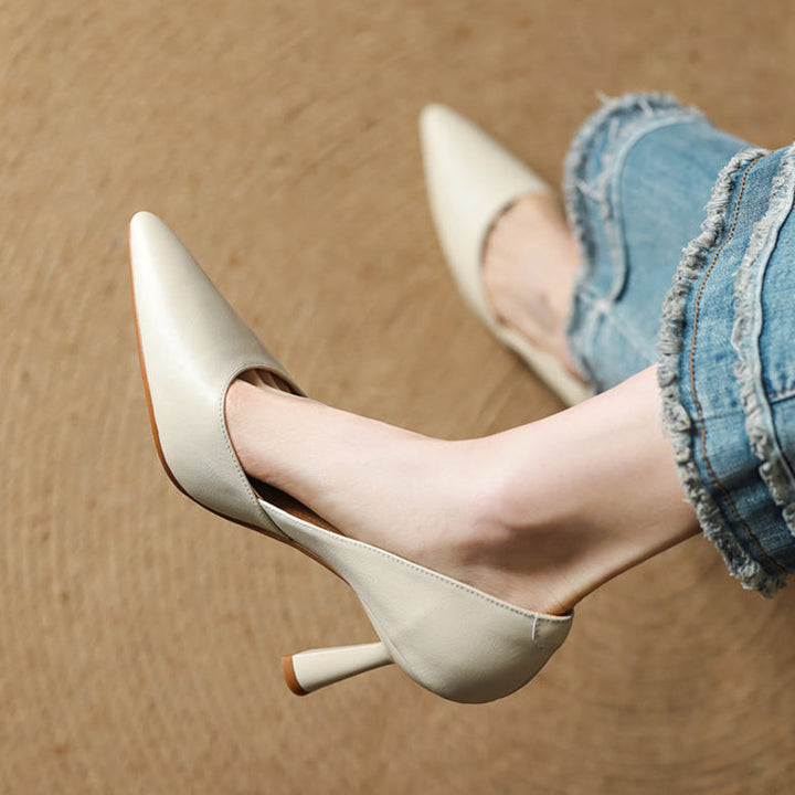 Authentic Leather Heels Liana