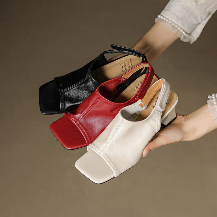 Authentic Leather Heels Velra