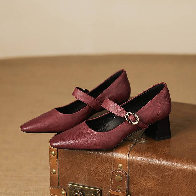 Azra Authentic Leather Heels