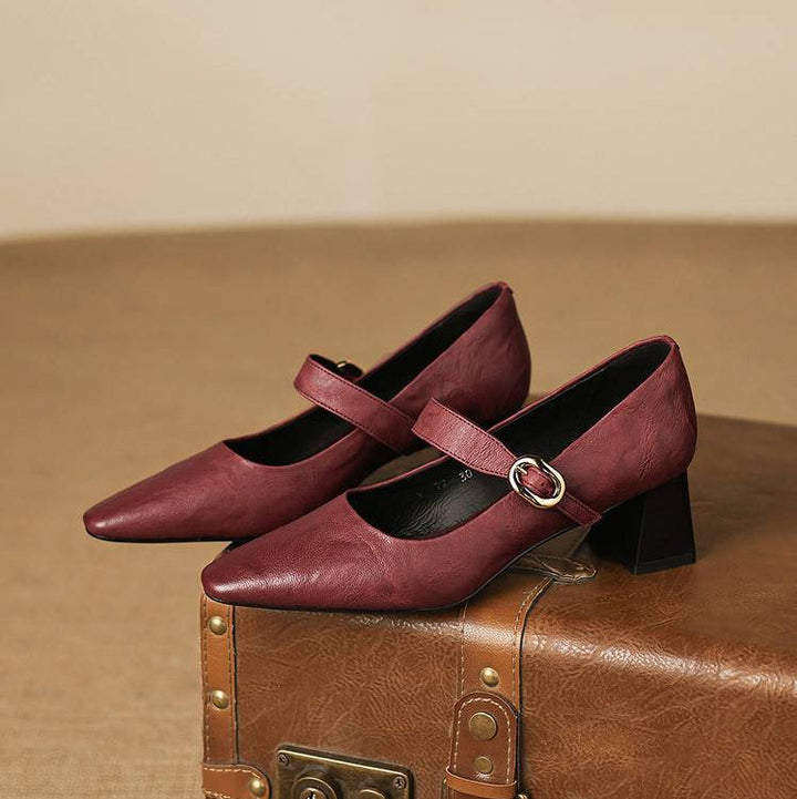 Azra Authentic Leather Heels