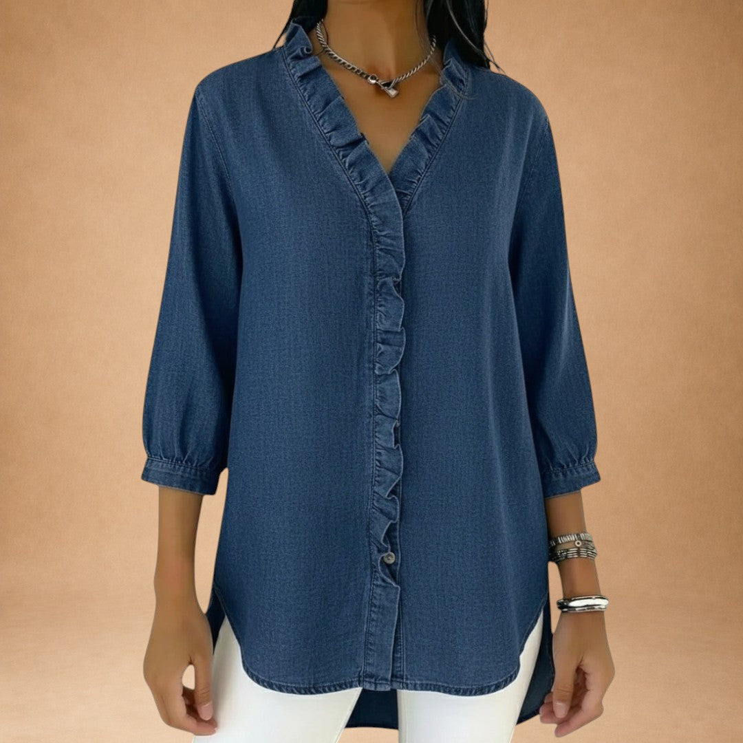 Elena - Elegant Blouse with Ruffles