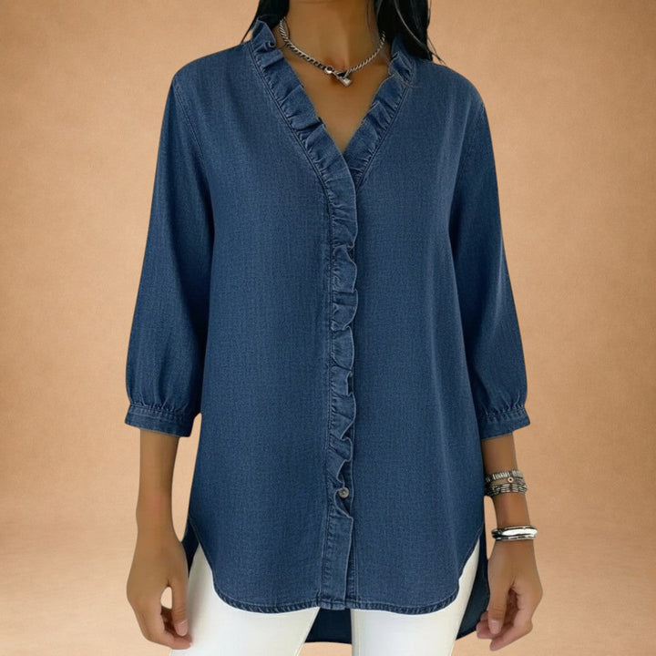 Elena - Elegant Blouse with Ruffles