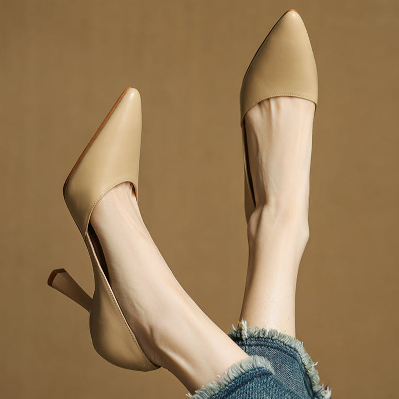 Authentic Leather Heels Liana