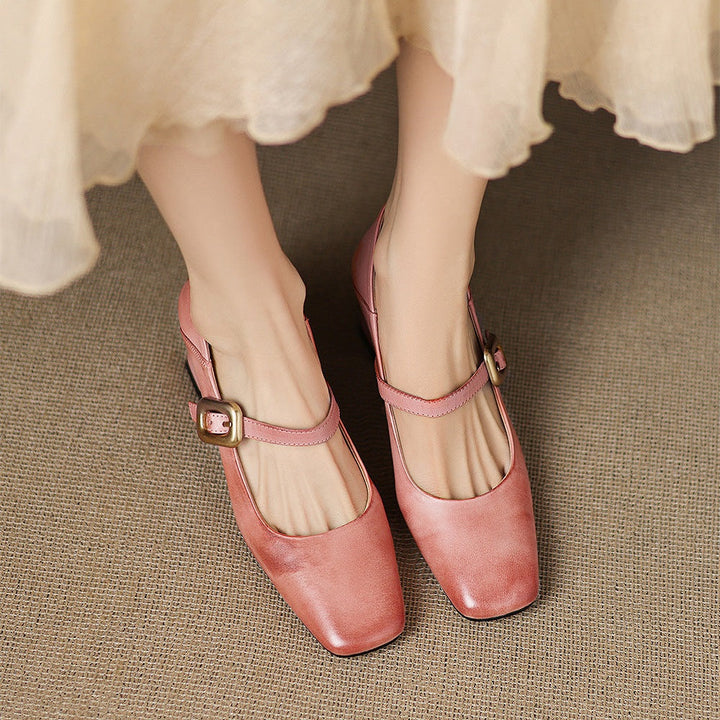 Genuine Leather Kelly Heels
