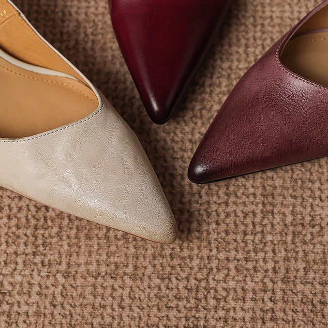 Authentic Leather Heels Relle